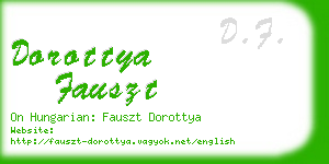 dorottya fauszt business card